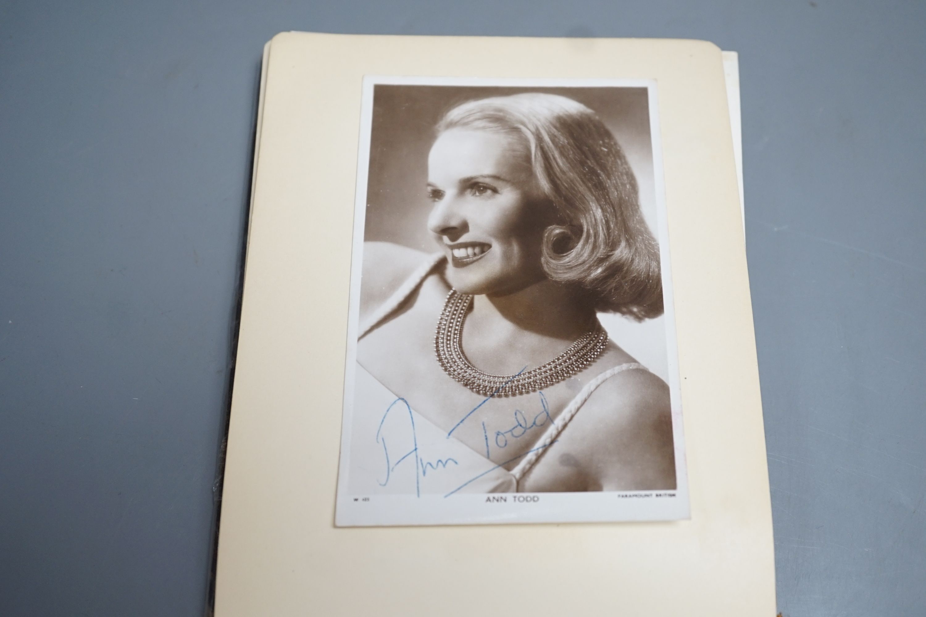 An autograph album, actors and actresses and a lacquered photograph album